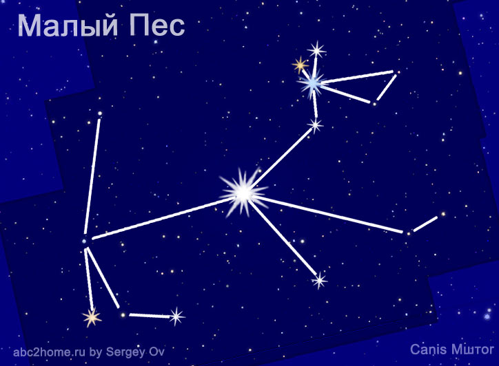 Созвездие Малый Пес, рис. 1.CMi